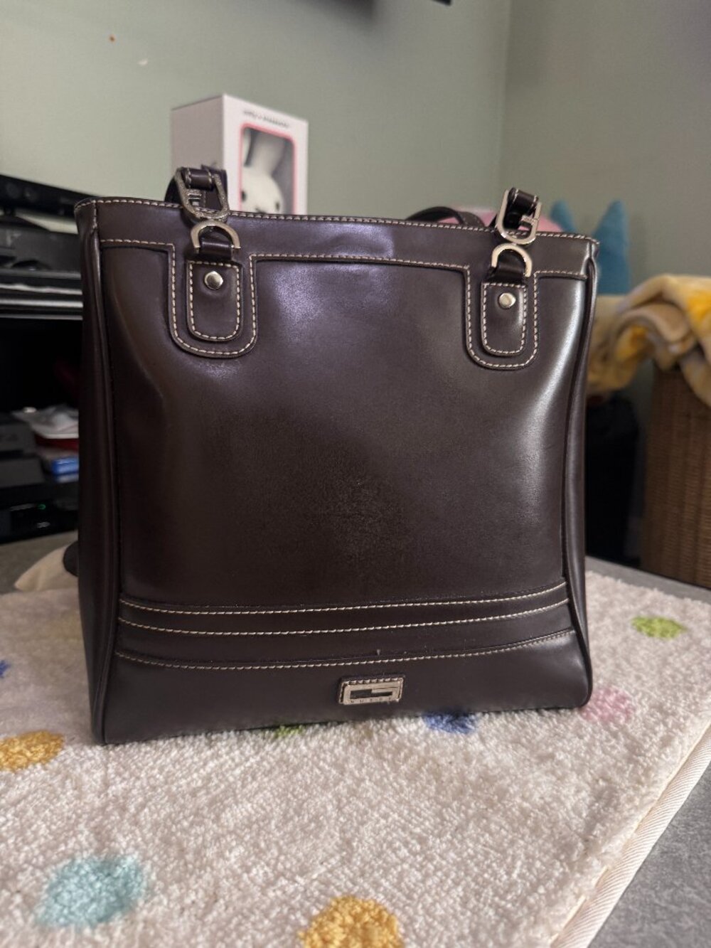 Vintage Guess tote shoulder brown bag